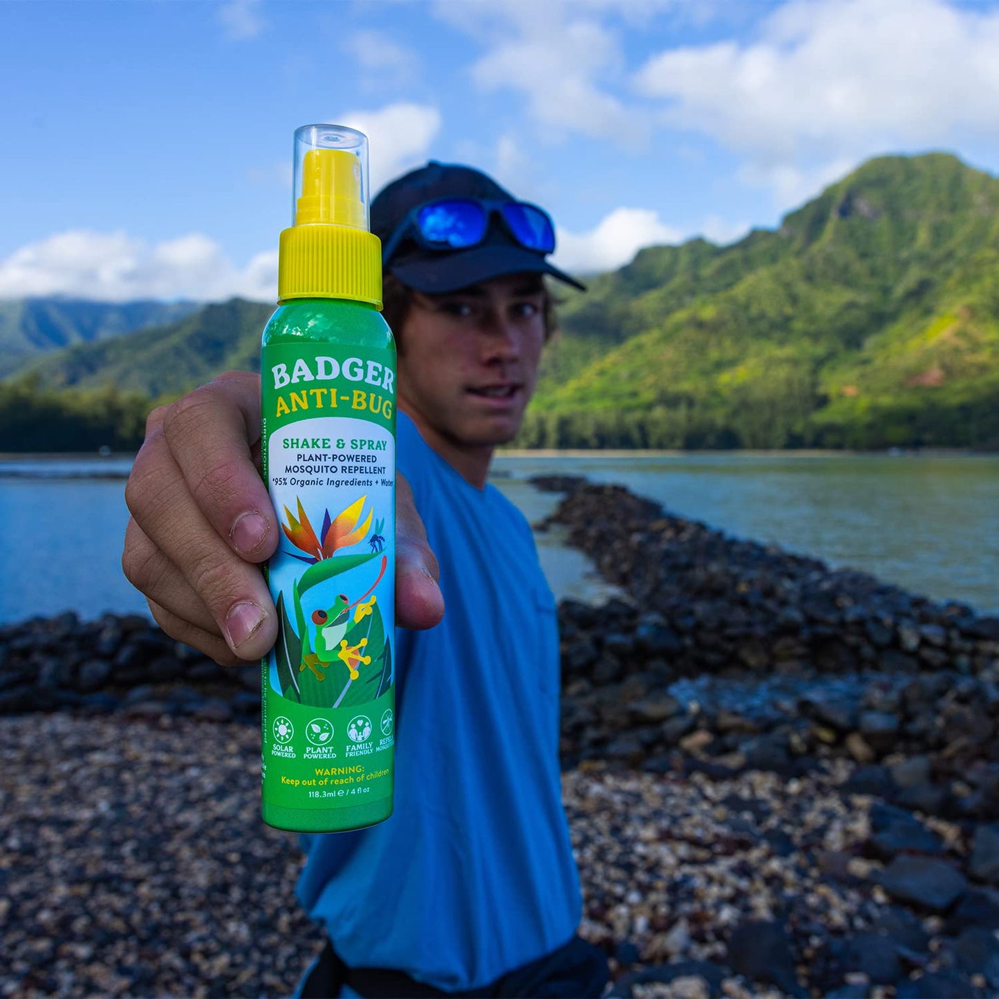 Badger Bug Spray | All-Natural Family-Friendly Mosquito Repellent with Organic Essential Oils | 4 fl oz (2-Pack)