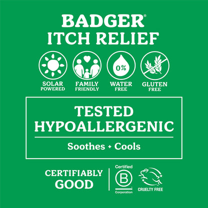 Badger Bug Bite Itch Relief Stick — Natural Anti-Itch for Bites, Poison Ivy & Rashes | 0.6 oz (2-Pack)