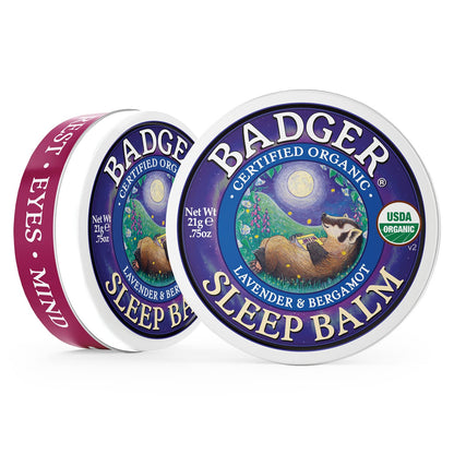 Badger Sleep Balm – Organic Night Balm with Lavender & Bergamot