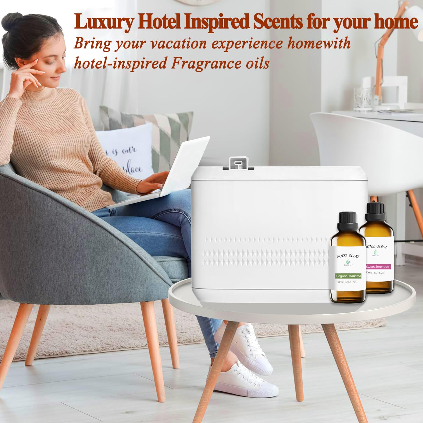 Roy Tranquility Scent Essential Oil – BAIESHIJI Hotel Diffuser Oil (Lemon & Jasmine)