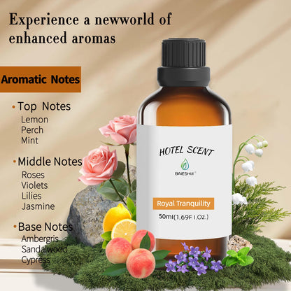 Roy Tranquility Scent Essential Oil – BAIESHIJI Hotel Diffuser Oil (Lemon & Jasmine)