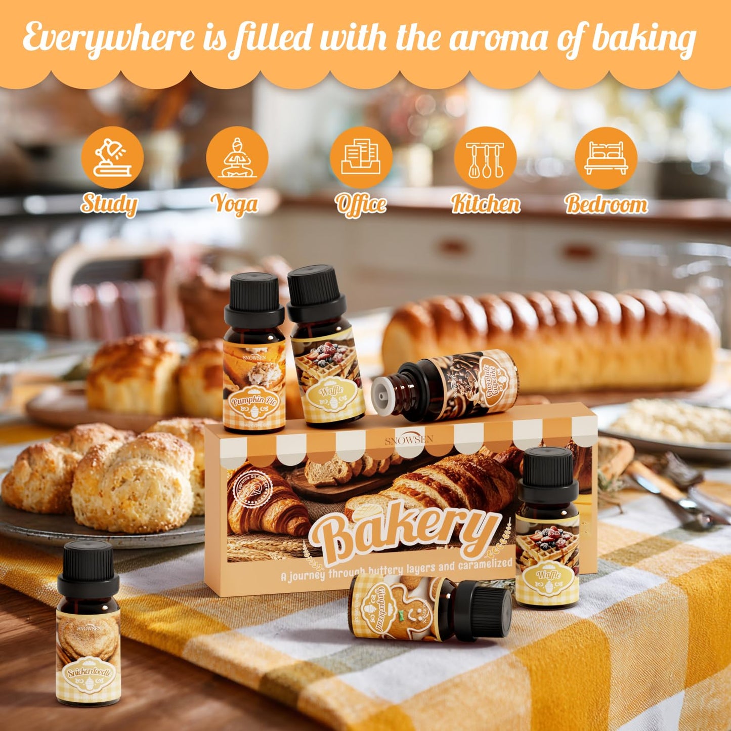 Bakery Essential Oils Gift Set – SNOWSEN Fragrance Oils for Diffuser