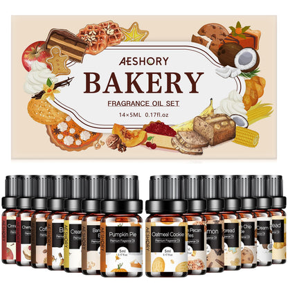 Bakery Essential Oils Set (14x 5ml) – Fragrance Oils for Diffusers & Candles