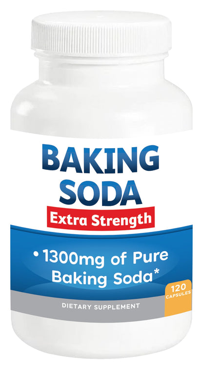 Baking Soda Aluminum Free 1300mg – Extra Strength Organic Capsules