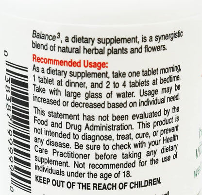 Balance 3 - Panda Products, 100 Tablets, Herbal Formula