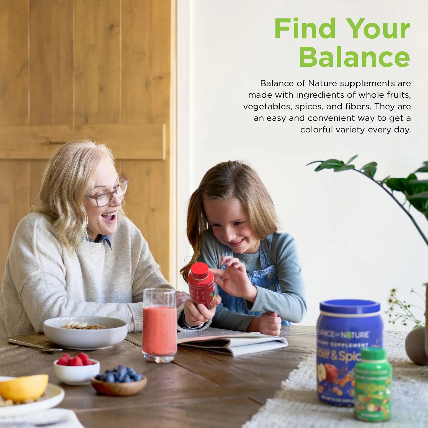 Balance of Nature Whole Food Supplements – Fruits & Veggies (90 Capsules, 3 Sets)