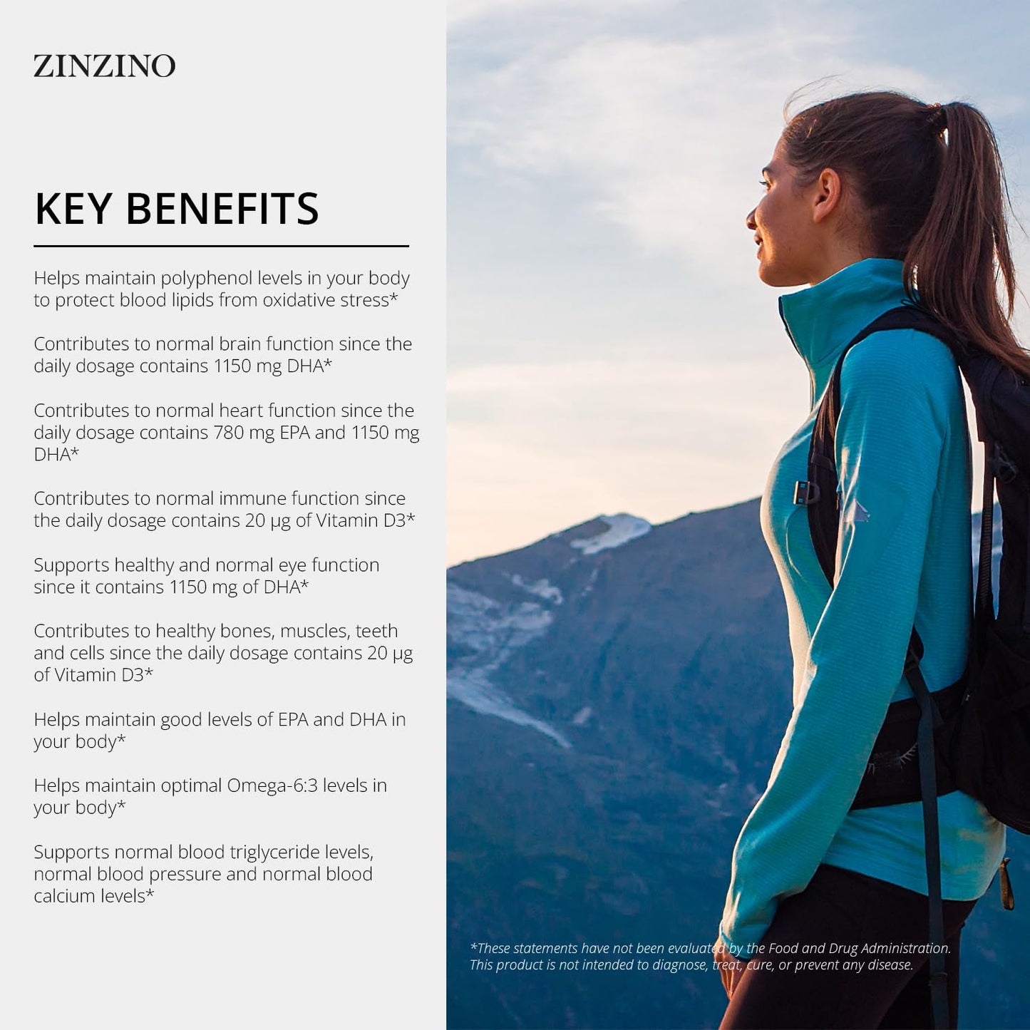 Zinzino BalanceOil+ Vegan Lemon – Marine Micro-Algae, Olive Oil & Vegan D3, 300 ml