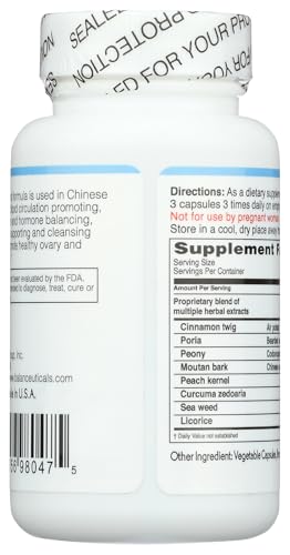 Balanceuticals Ovary & Uterus Clean - 500 mg Dietary Supplement, 60-Count Capsule Bottle