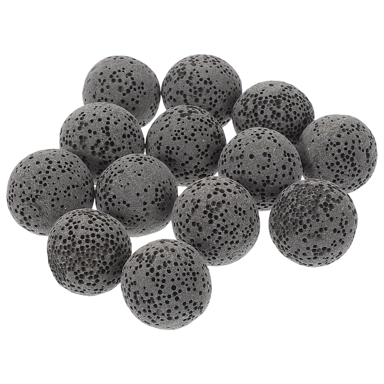 Baluue 20pcs Natural Volcanic Rock Diffuser Stones – 0.62in Grey for Home & Office