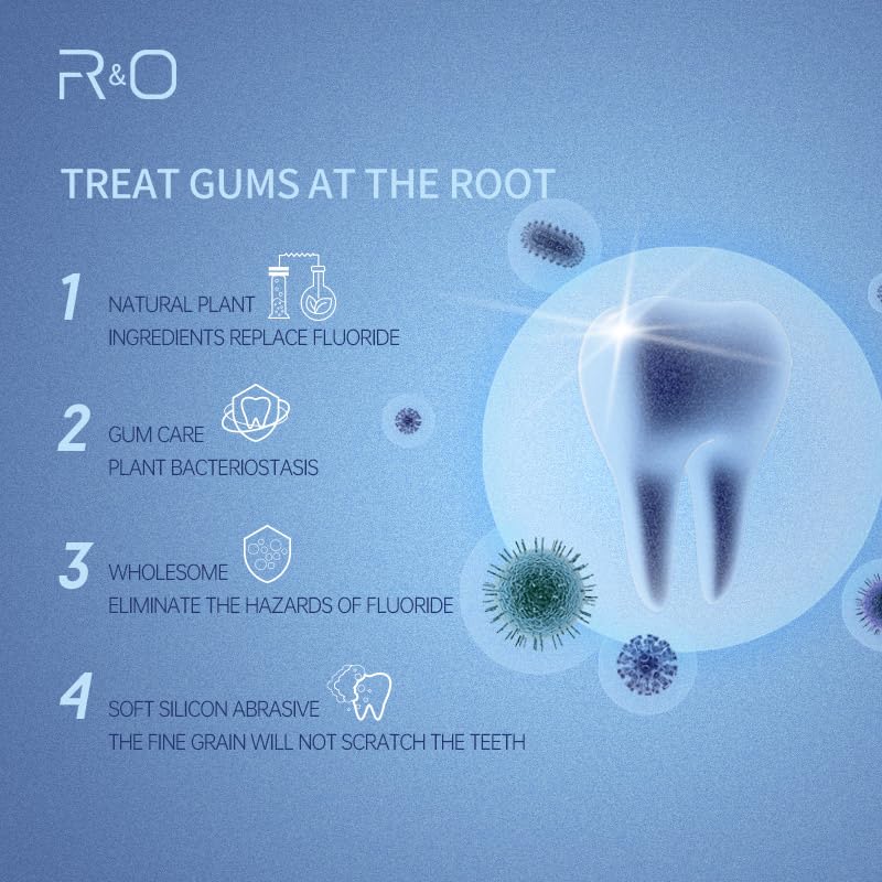 R&O Ageratum Whitening Toothpaste with Bamboo Charcoal – 3.53 oz | Removes Stubborn Stains & Fresh Breath