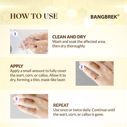 Bangbrek Bee Venom Wart Remover — 17% Salicylic Acid Fast-Acting Wart & Callus Remover (1 fl oz)
