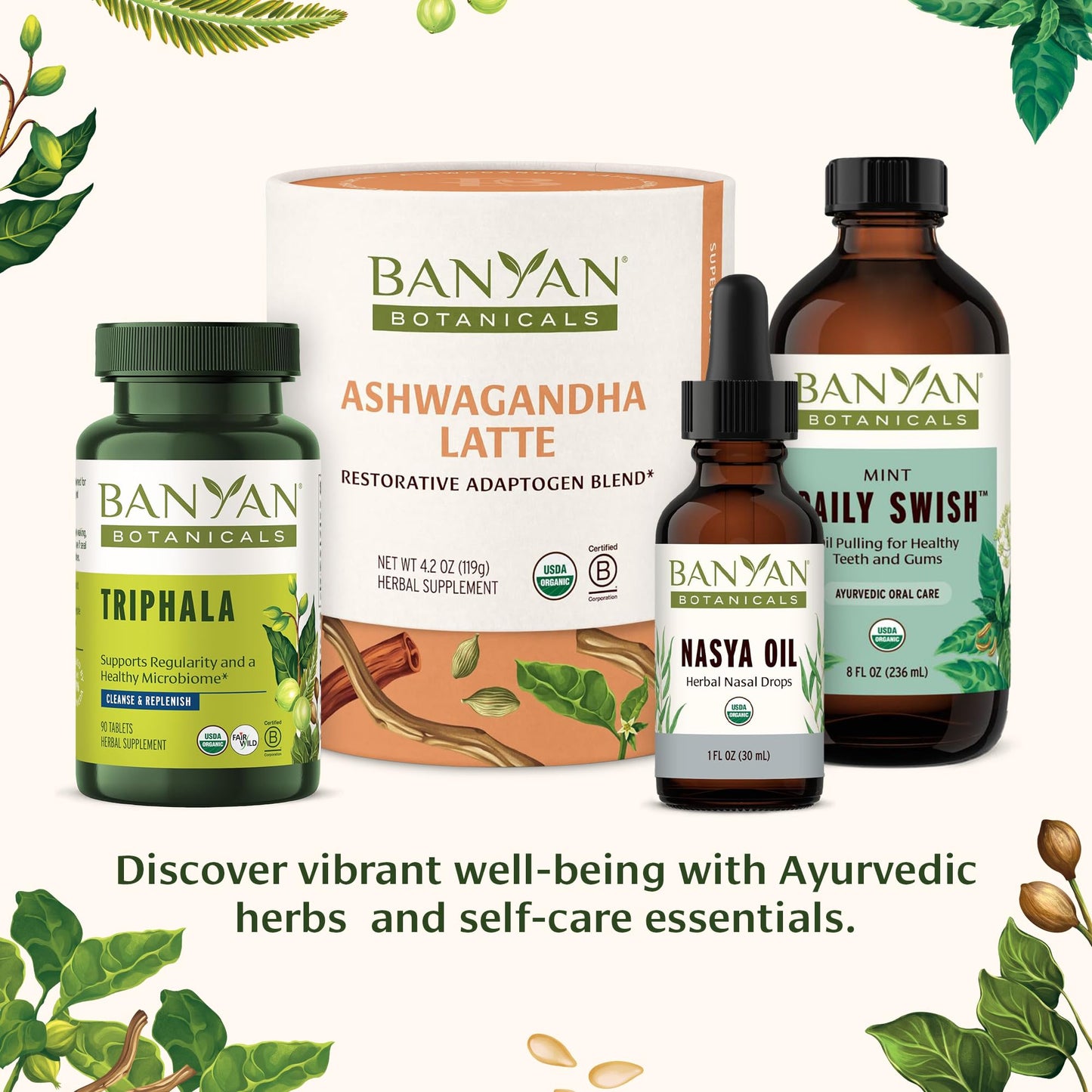Banyan Botanicals Gotu Kola Powder – Organic Brahmi (Centella Asiatica)