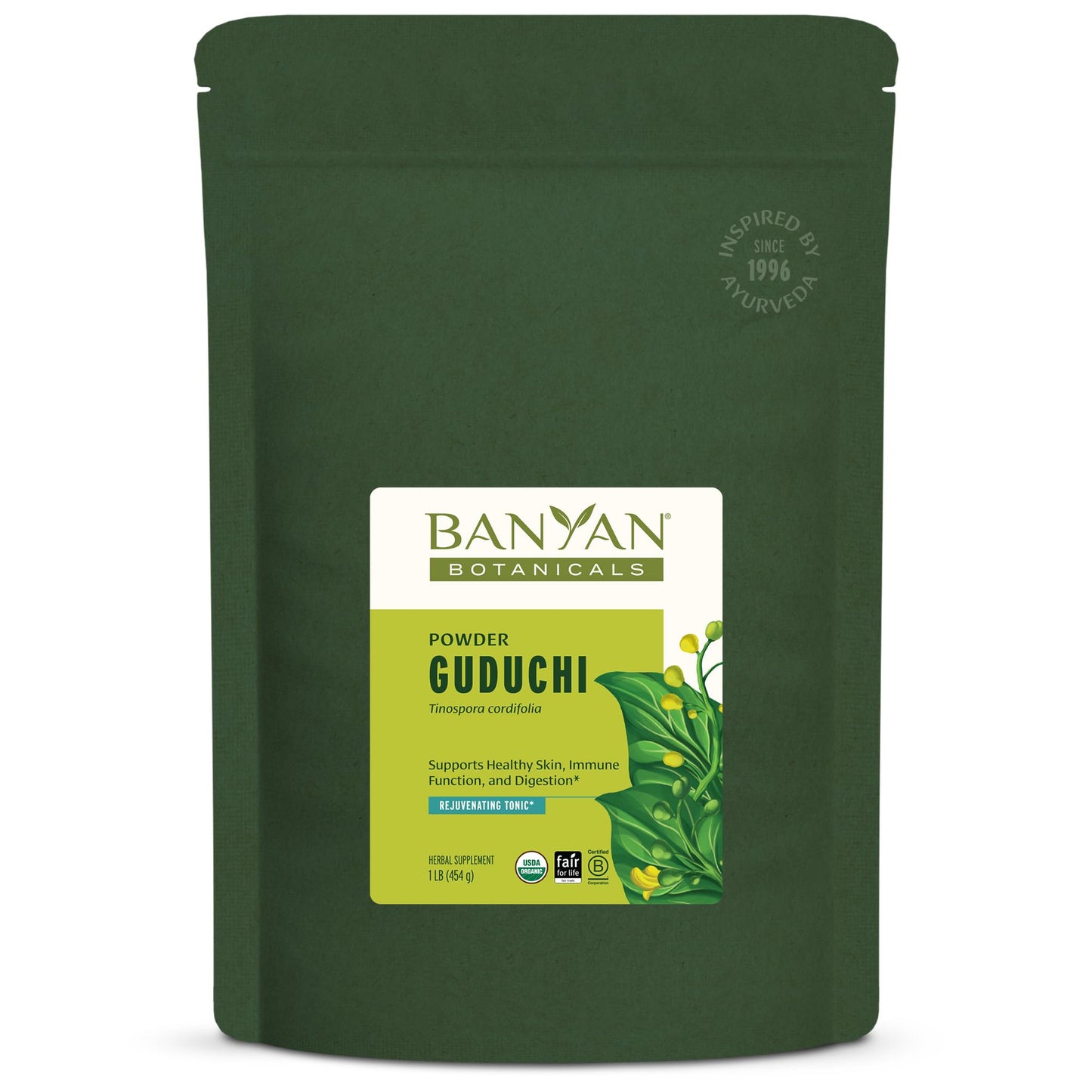 Banyan Botanicals Guduchi Powder – Organic Immune Support & Digestive Health, 1 lb | Non-GMO, Sustainably Sourced, Vegan