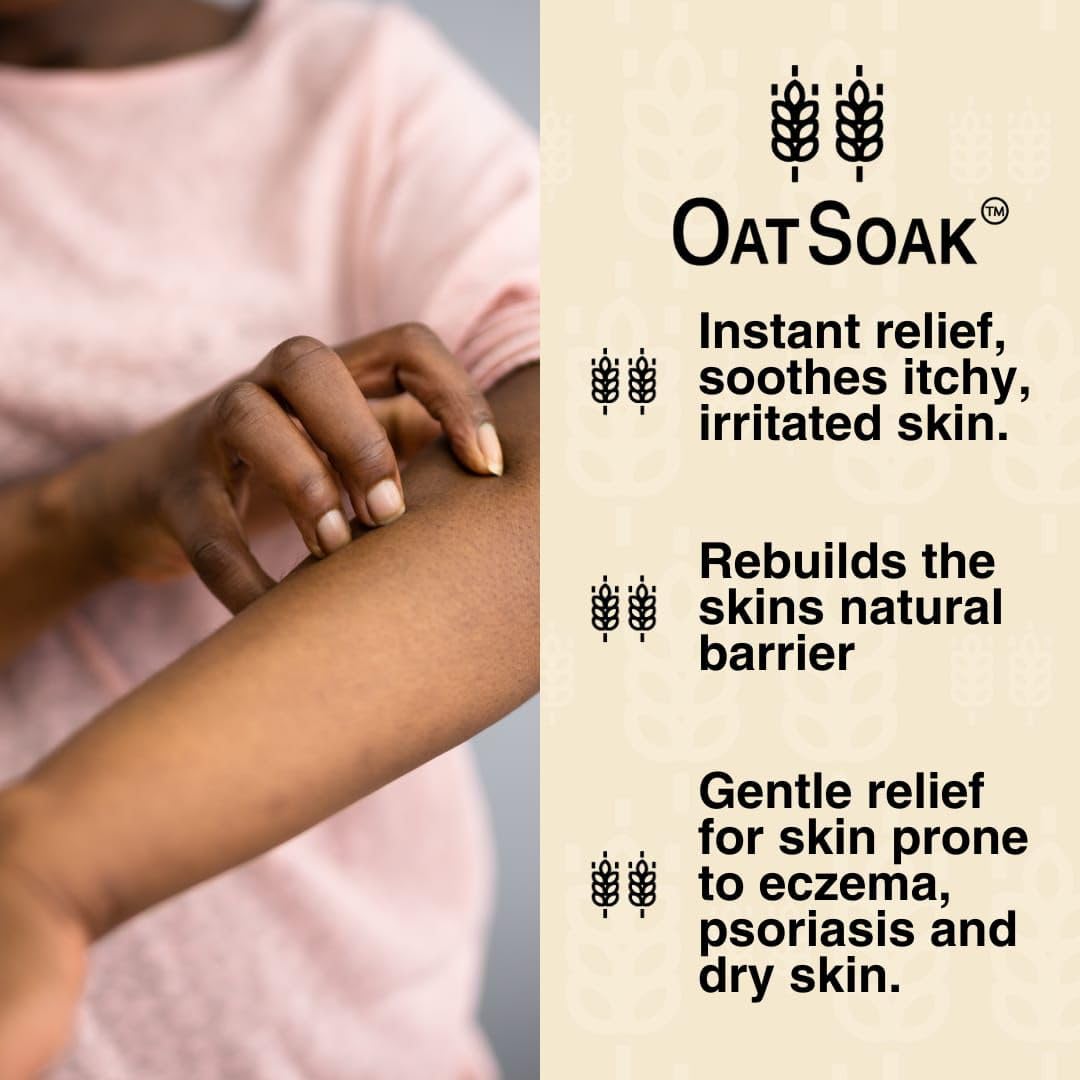 Bare Boutique OatSoak Colloidal Oatmeal Bath Additive – Fragrance Free, 100% Scottish Oats