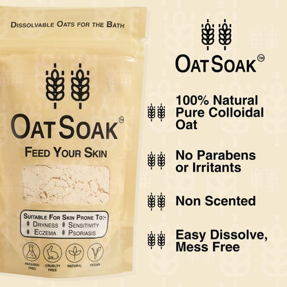 Bare Boutique OatSoak Colloidal Oatmeal Bath Additive – Fragrance Free, 100% Scottish Oats