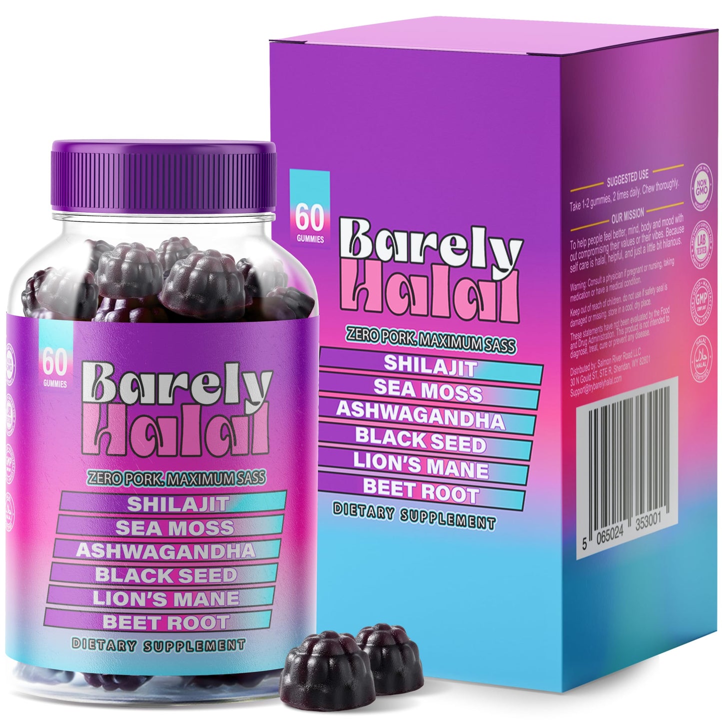 Barely Halal Ashwagandha Gummies – Vegan Mood & Focus Support (Halal Certified)