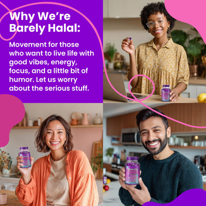 Barely Halal Ashwagandha Gummies – Vegan Mood & Focus Support (Halal Certified)