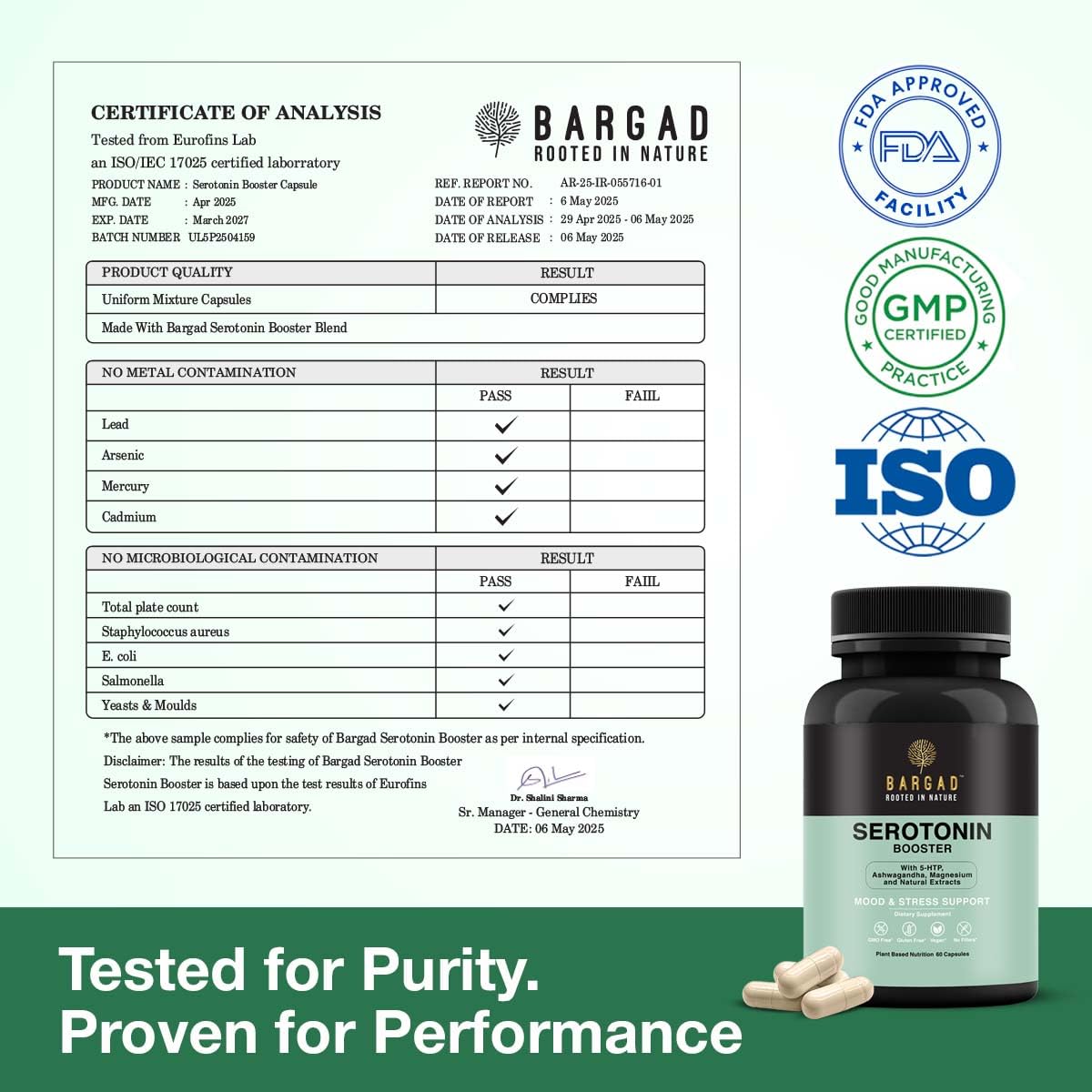 Bargad Serotonin Support Supplement – Mood & Calm (60 Capsules)