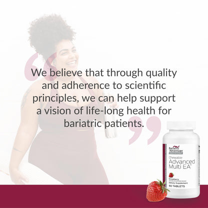 Bariatric Advantage Chewable Advanced Multi EA – High Potency Daily Multivitamin with Iron for Bariatric Surgery Patients – Strawberry Flavor – 60 Count