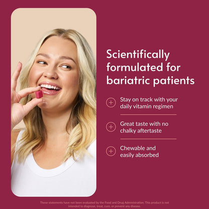 Bariatric Advantage Multi Chewy Bite – Soft Chew Multivitamin for Bariatric Patients, Strawberry Watermelon, 60 Count