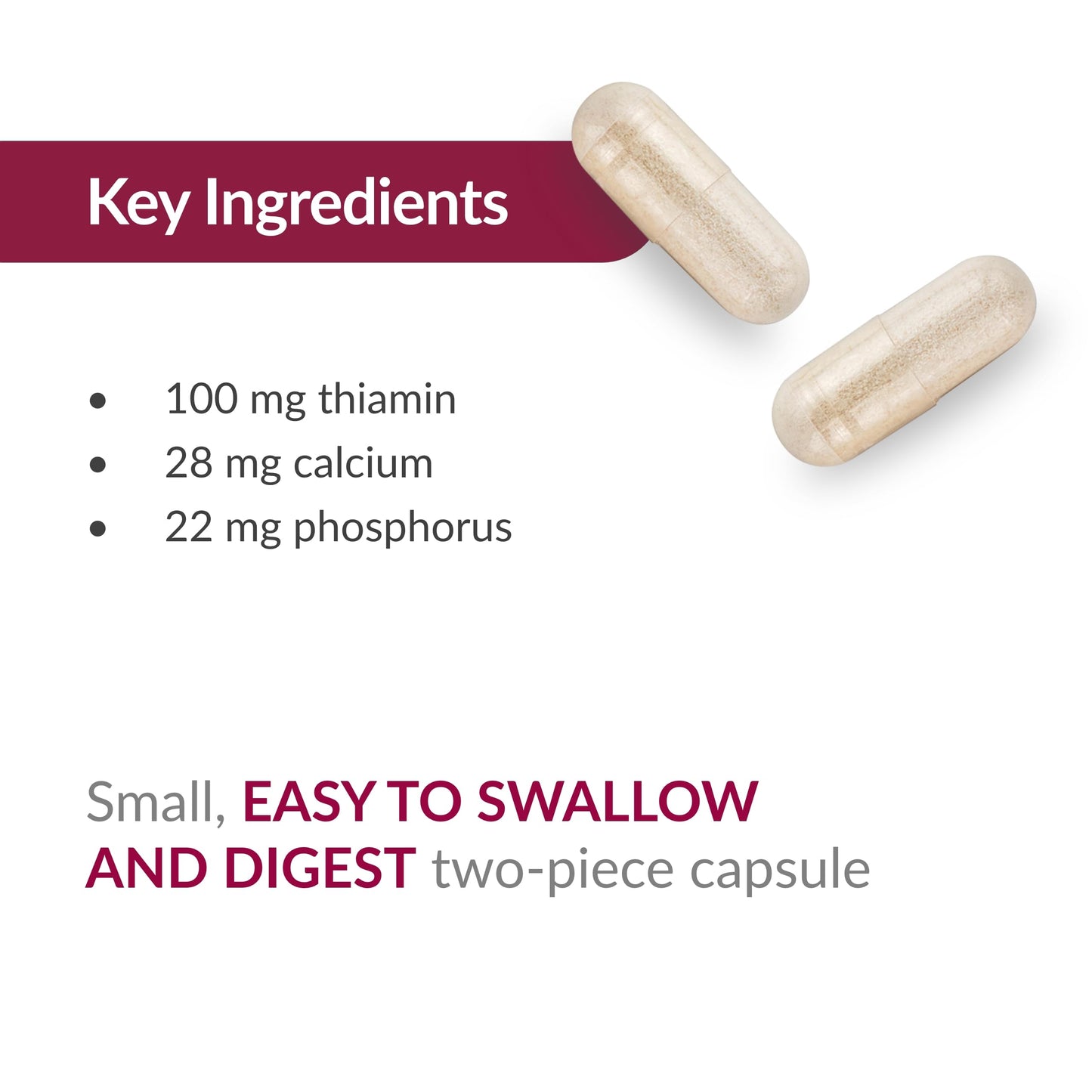 Bariatric Advantage B1 Thiamin 100 mg – Easy Digest, 90 Count