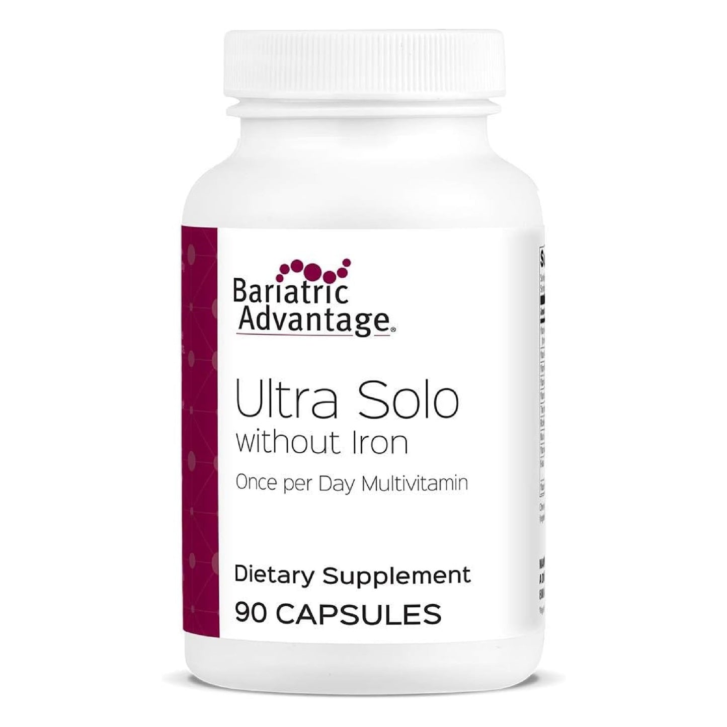 Bariatric Advantage Ultra Solo Without Iron – Once-Per-Day Bariatric Multivitamin (Gluten-Free) – 90 Count