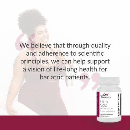 Bariatric Advantage Ultra Solo Without Iron – Once-Daily Bariatric Multivitamin (Gluten Free) 30 Count