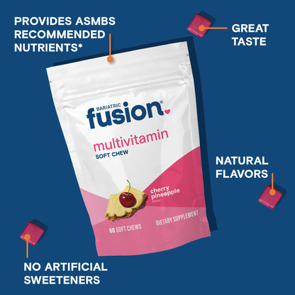 Bariatric Fusion Soft Chew Multivitamin – Cherry Pineapple (60 Count)