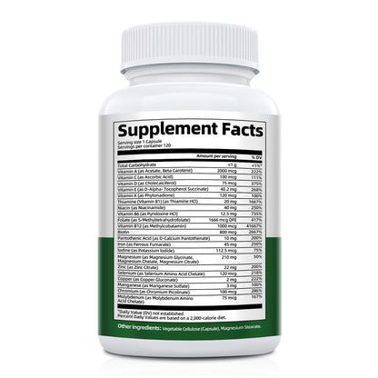 Bariatric Multivitamin with Iron 45mg – Post-Surgery Vitamins (120 Caps)