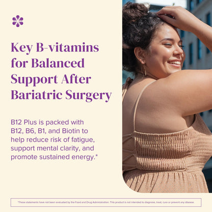 BariMelts Vitamin B12 Plus – 90 Fast-Dissolving Bariatric Tablets (3-Month Supply) | Sugar-Free for Women