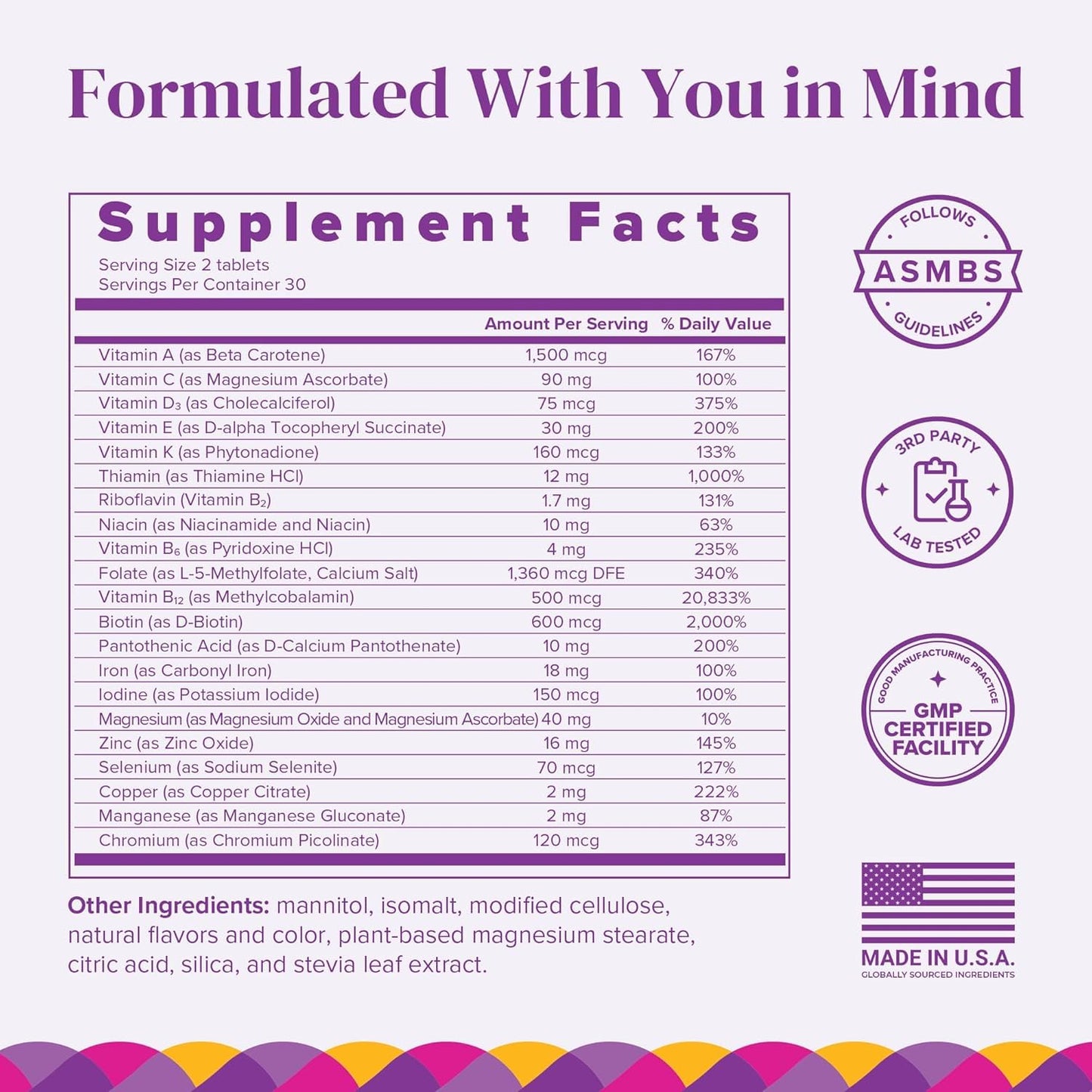 BariMelts Bariatric Multivitamin with Iron - 60 Fast-Dissolving Tablets | Sugar-Free Post-Op Vitamin