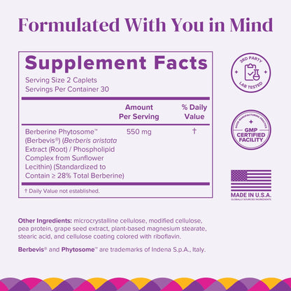 BariMelts Berberine Phytosome 550mg – 4x Absorption, Supports Metabolism & Blood Sugar