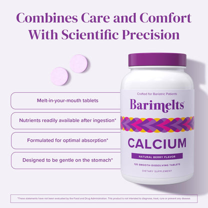 Barimelts Calcium Citrate + D3 & Magnesium — 120 Smooth-Dissolving Tablets