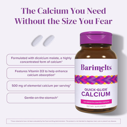 Barimelts Quick-Glide Calcium – Easy-to-Swallow Bariatric Calcium with Vitamin D3