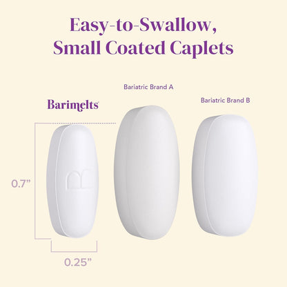 Barimelts Quick-Glide Calcium – Easy-to-Swallow Bariatric Calcium with Vitamin D3