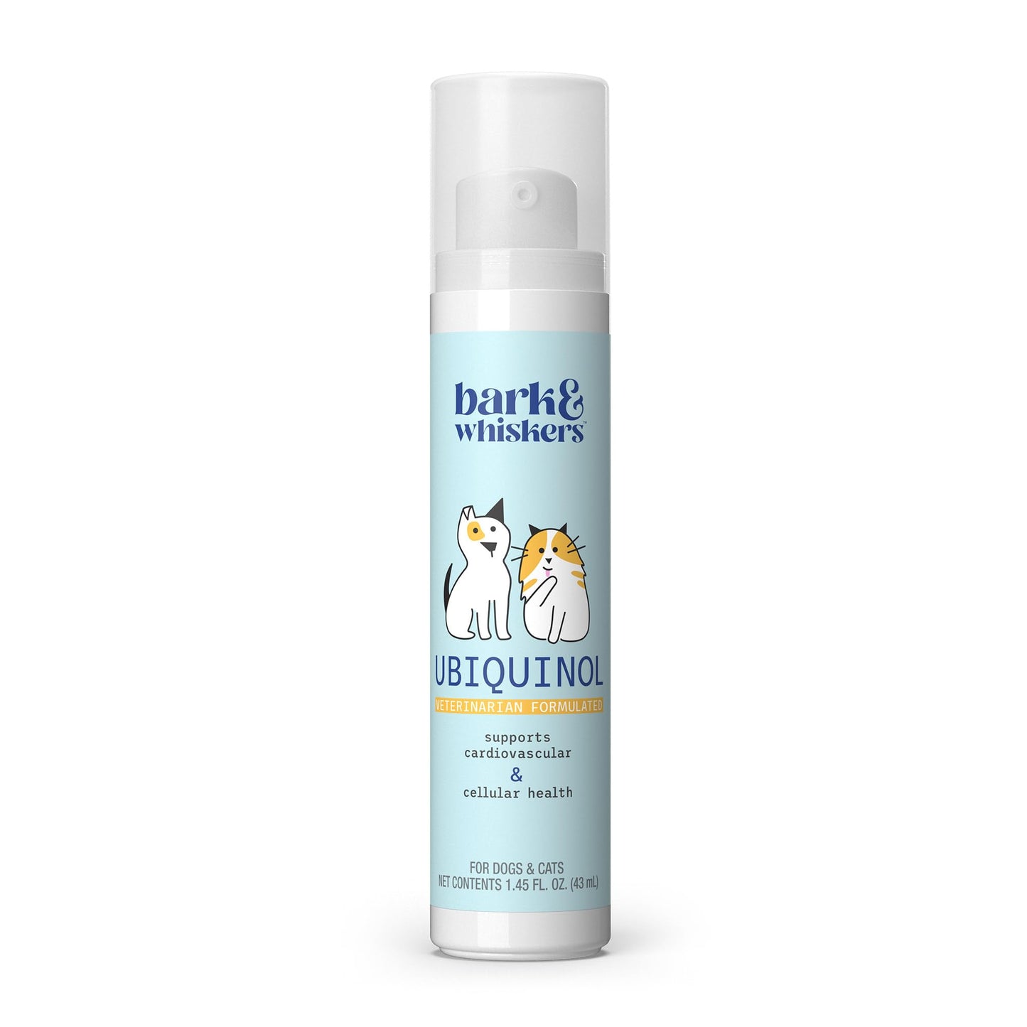 Bark & Whiskers Ubiquinol Liquid Pump for Dogs & Cats, 1.45 Fl Oz (43 mL) – Vet Formulated, Non-GMO, Dr. Mercola