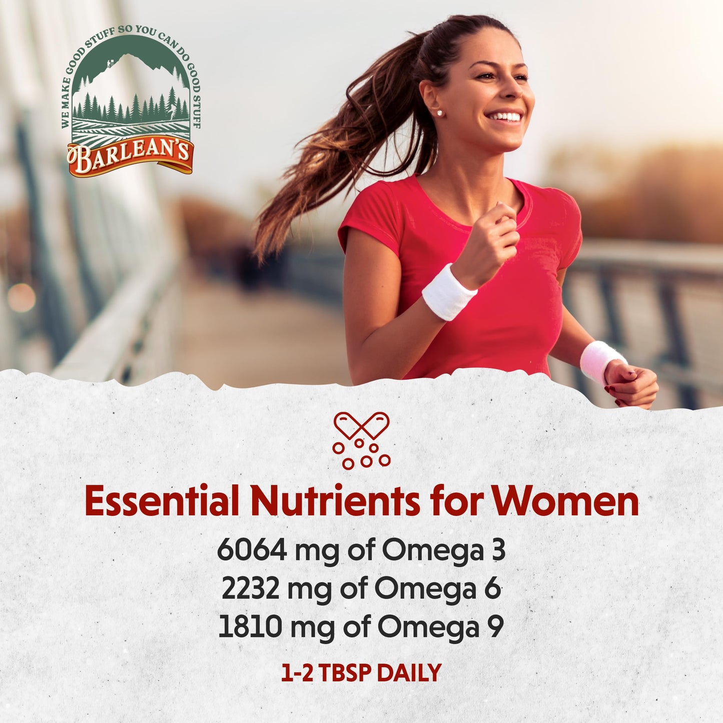 Barlean's Essential Woman Liquid Supplement – 12 oz, Omegas 3-6-9, Flaxseed & Evening Primrose Oil