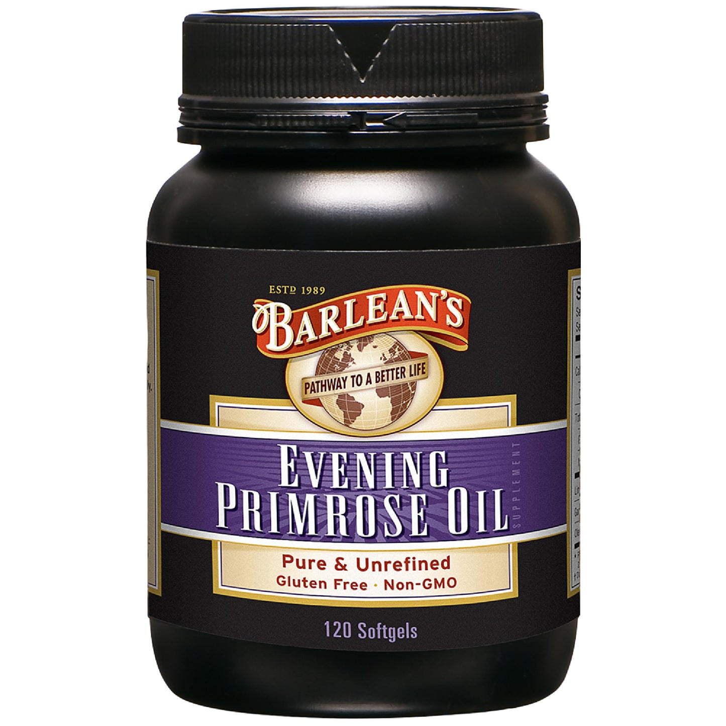 Barlean's Evening Primrose Oil Capsules – GLA for Skin & Immune Support (120 Count)