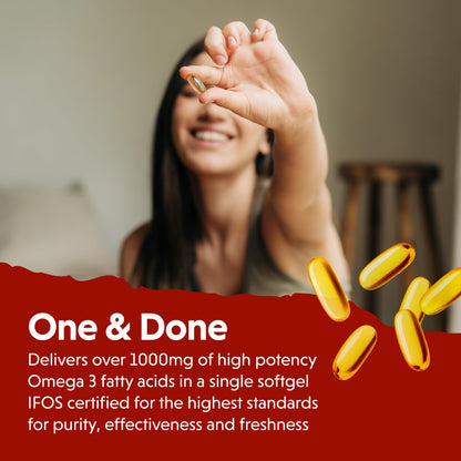 Barlean's Ideal Omega-3 Softgels 1000mg EPA/DHA – Heart Health & Mood