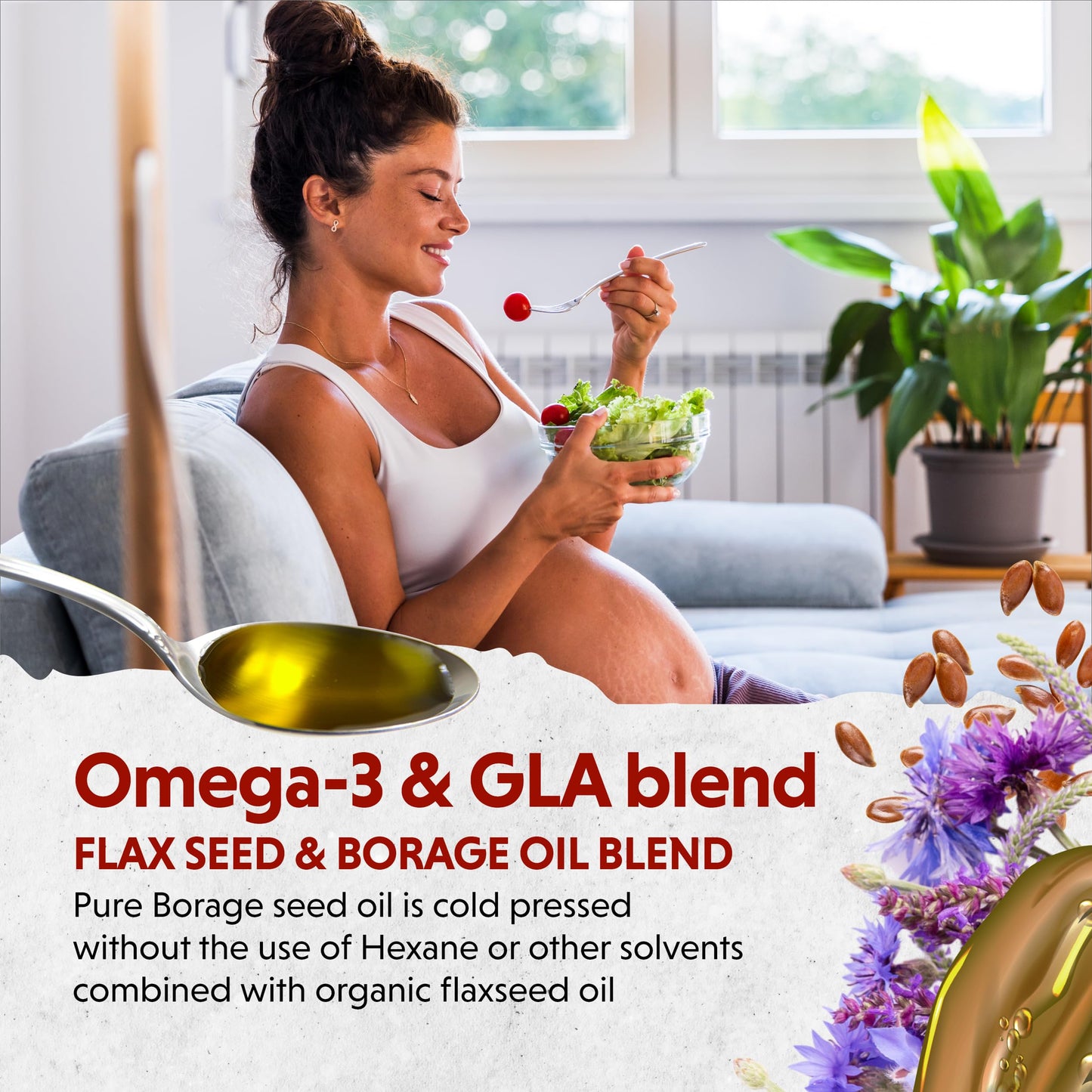 Barlean's Omega Twin Liquid Flaxseed Oil & Borage Oil with Lignans – 12 oz