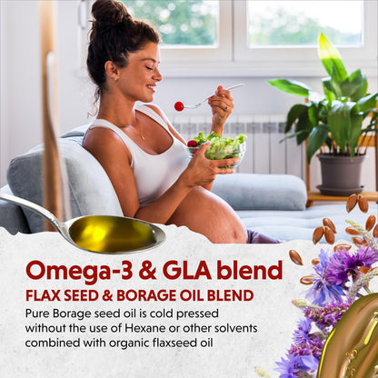 Barlean's Omega Twin Liquid Flaxseed Oil & Borage Oil with Lignans – 12 oz