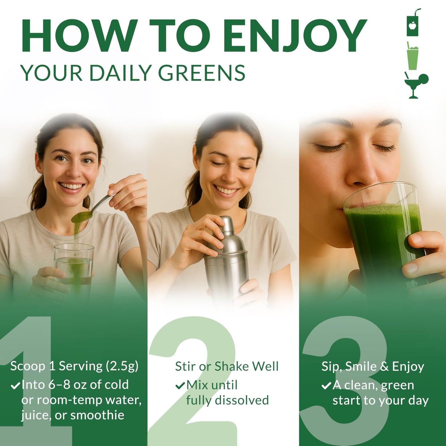 Barley Grass Juice Powder Organic - Raw & Cold-Processed Superfood (6.35oz / 180g) | 72 Servings