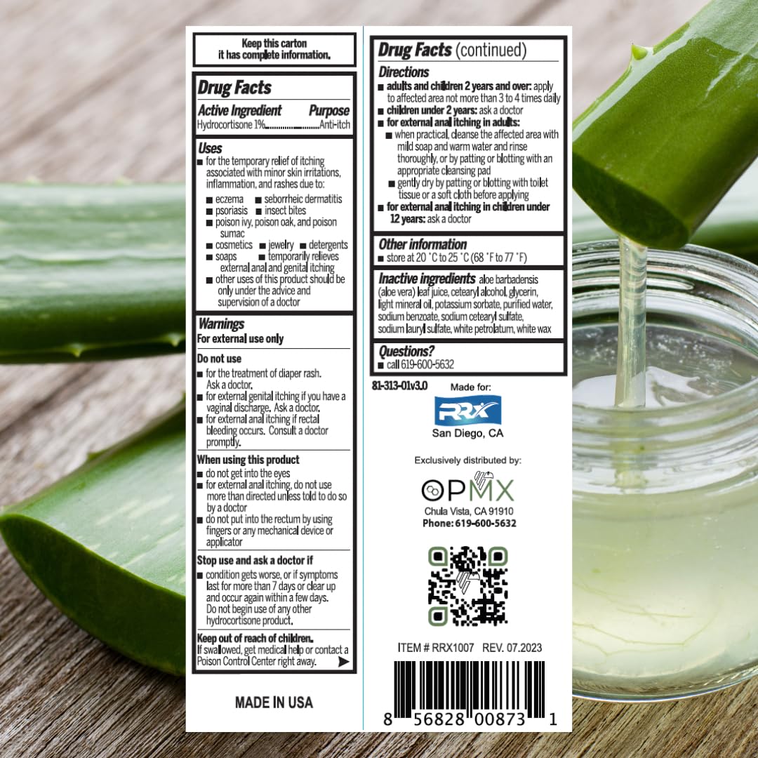 Barmicil Plus Cream 1% Hydrocortisone – Itch Relief for Skin Allergies with Aloe Vera