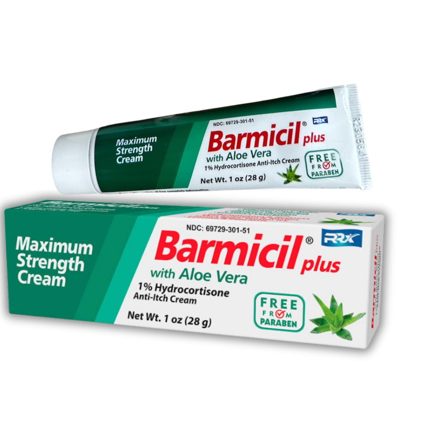 Barmicil Plus Cream 1% Hydrocortisone – Itch Relief for Skin Allergies with Aloe Vera
