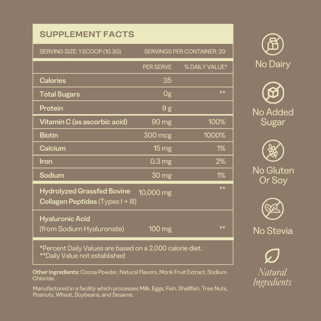 Barre Definition Collagen Powder for Women – Chocolate, 20 Servings