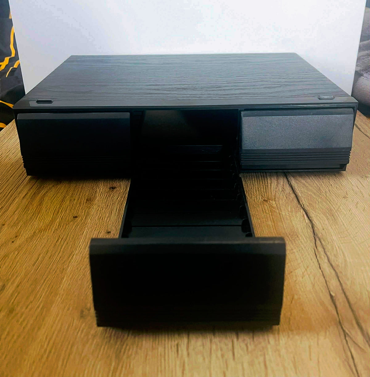 Retro Black Ash Style Audio Cassette Storage