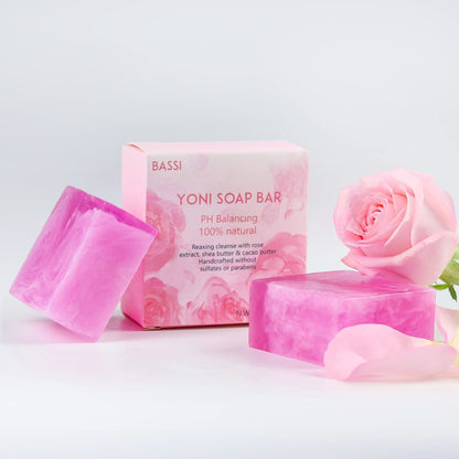 BASSI Yoni Soap Bars – 2-Pack, 100% Natural, pH-Balanced Vaginal Wash
