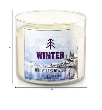 Bath and Body Works Winter Candle - 3-Wick 14.5 oz with Essential Oils | Winter Fragrance