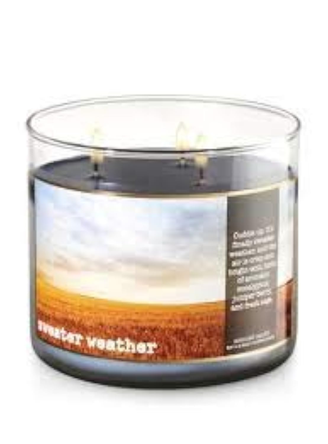 Bath & Body Works Home Sweater Weather Scented 3-Wick 14.5 oz Candle – Limited Edition 2017 Fall