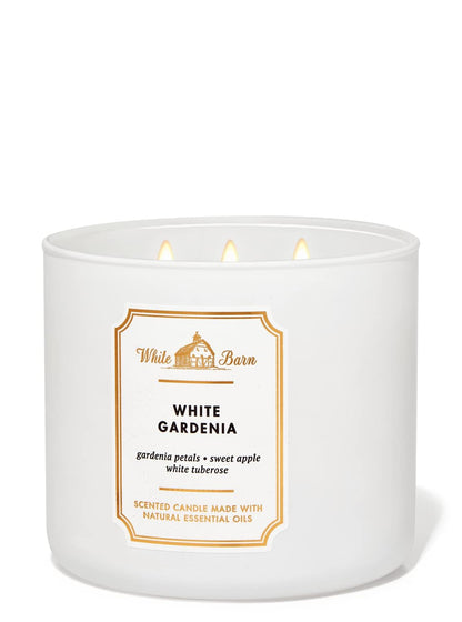 Bath & Body Works White Barn 3-Wick Candle – White Gardenia 14.5 oz